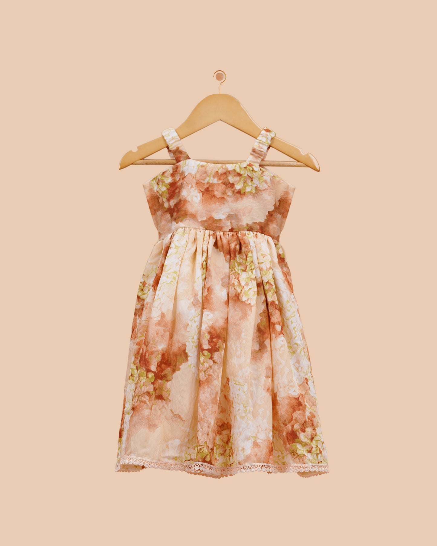 Peach Blossom Midi Dress