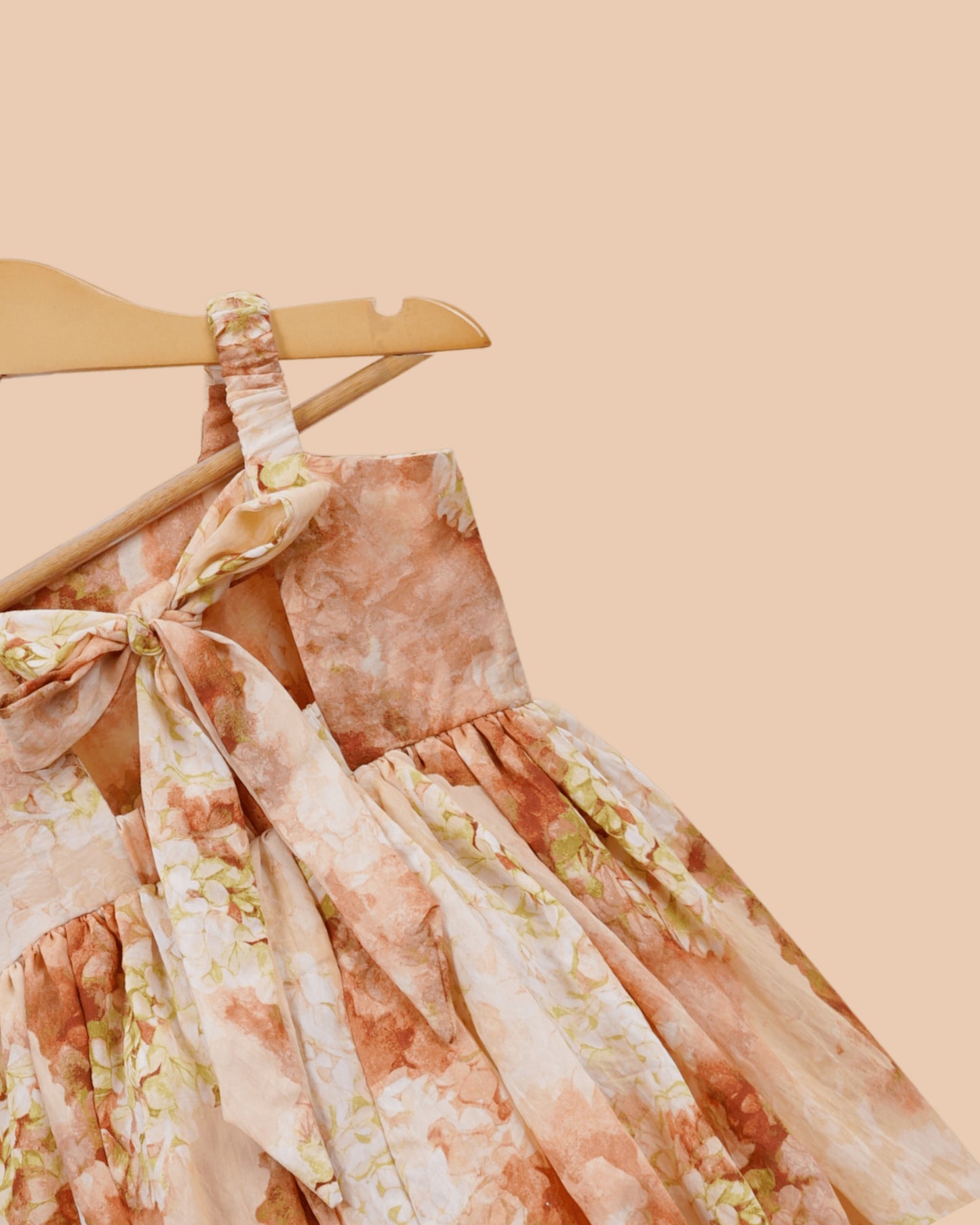Peach Blossom Midi Dress