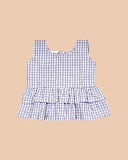 Powder Blue Check Co-ord Set