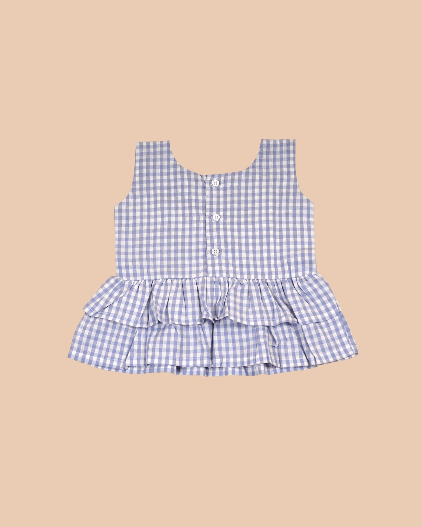 Powder Blue Check Co-ord Set