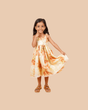 Peach Blossom Midi Dress
