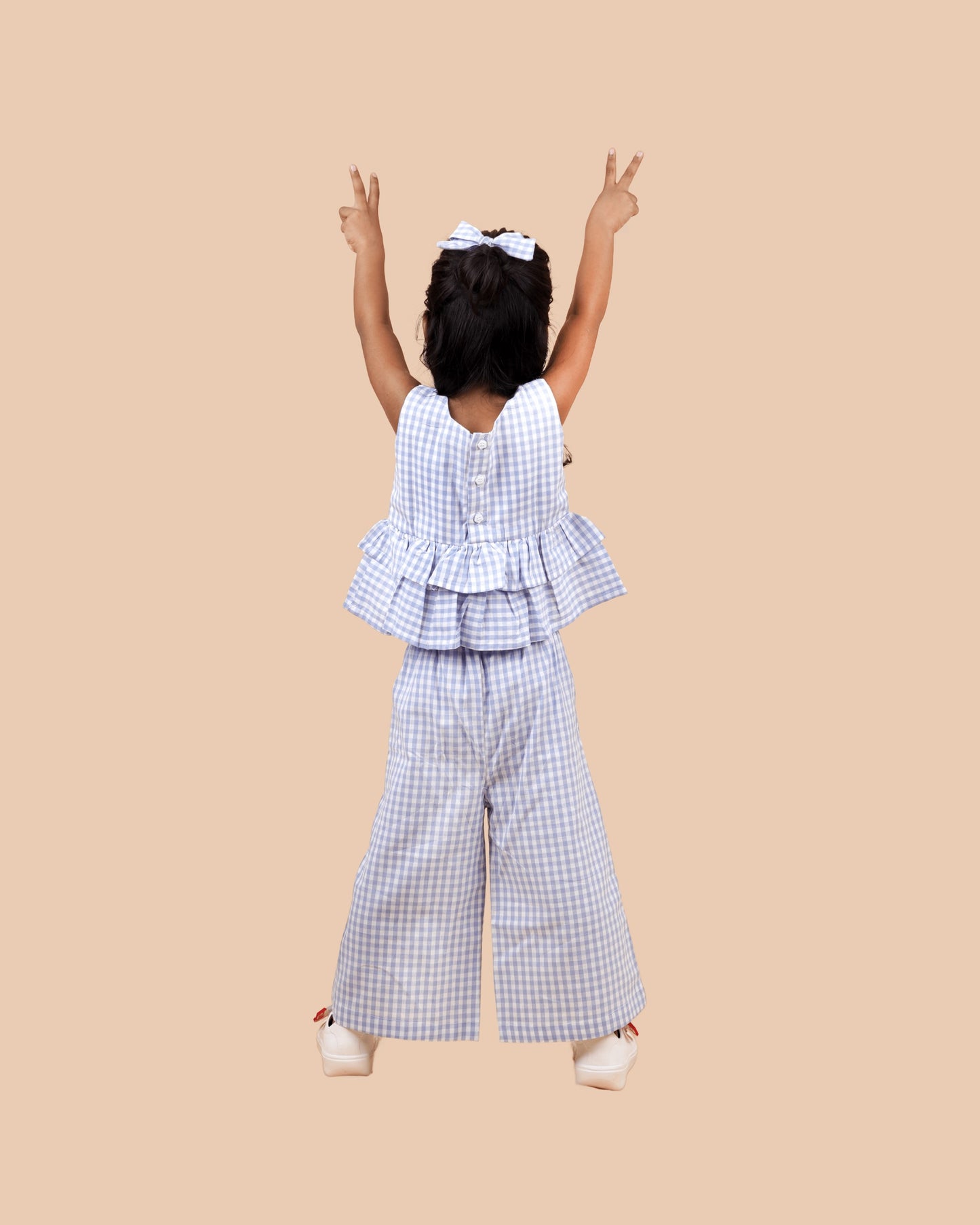 Powder Blue Check Co-ord Set